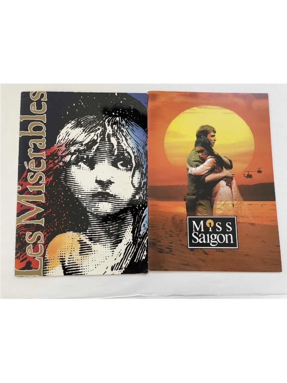 Les Miserables, Miss Saigon Broadway Theater Souvenir Program Set Bundle